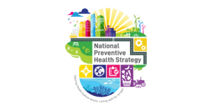 Front cover design of the National Preventive Health Strategy 2021–2030.