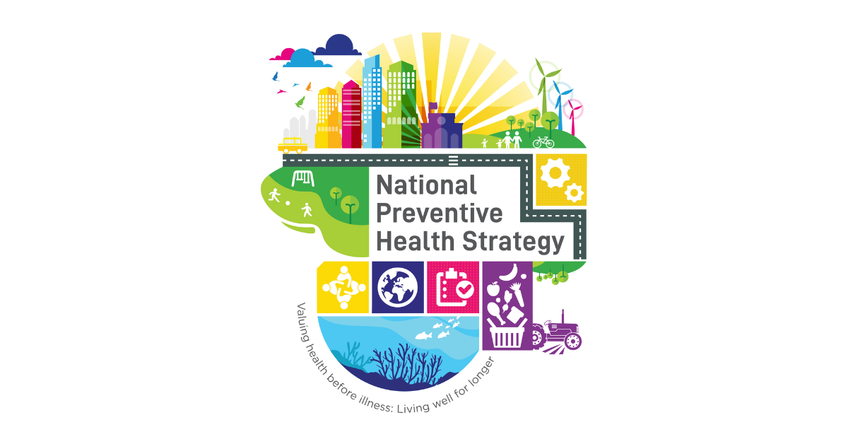 Front cover design of the National Preventive Health Strategy 2021–2030.