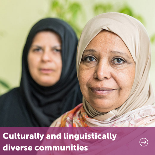 culturally and linguistically diverse women tile
