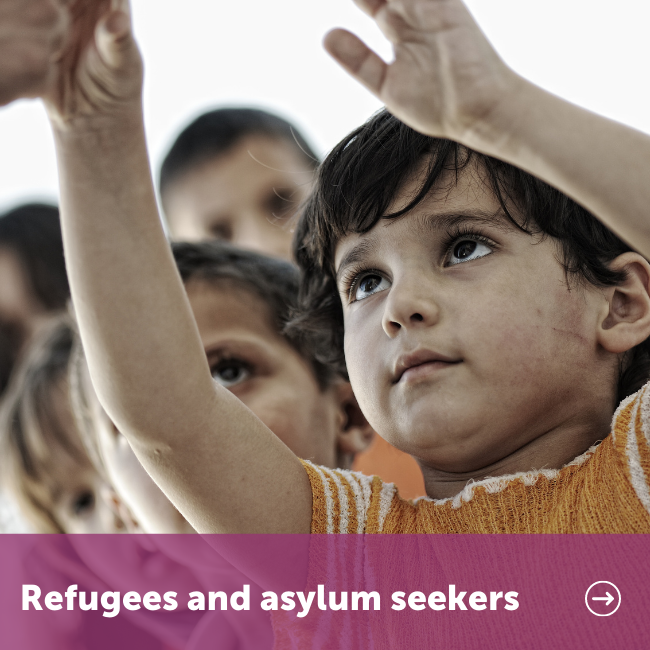 refugee and asylum seeker child tile