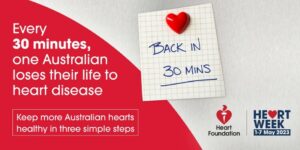 Heart health week banner from the Heart Foundation