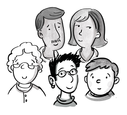 Graphic of diverse people who live in our region.