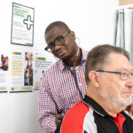 Dr Michael Oladiran with patient at Westview Medical Centre in Werribee.