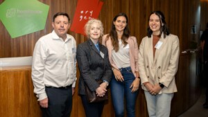North Western Melbourne Primary Health Network staff (L-R): Tony Cowie (Youth Mental Health lead), Kerry McKenzie (Children, Young People and Families manager), Océane Lorphelin and Amber McKenzie (Youth Mental Health program officers).