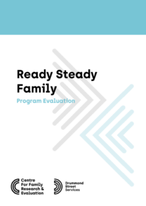 Front cover of 2023 Ready Steady Family Evaluation Report.