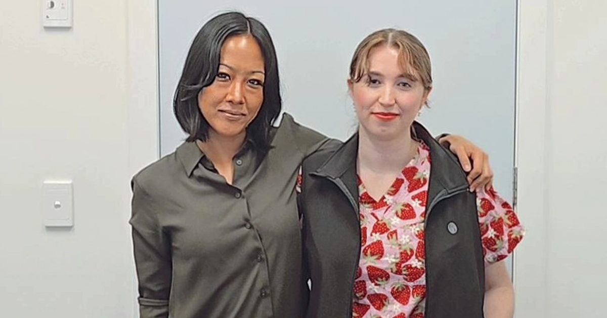 MyClinic Melbourne practice manager Jin Oh (left) and nurse Edele Holman-Mackey.